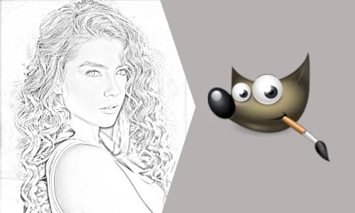 How to turn a photo into a pencil sketch in GIMP 2.10