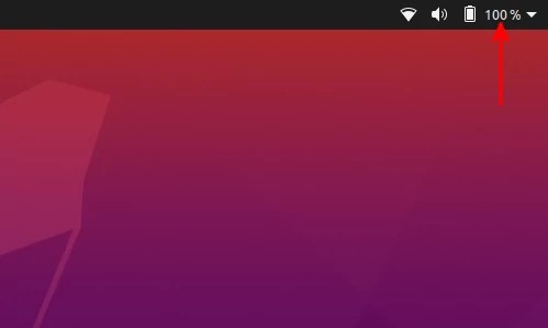 How to show battery percentage in the Ubuntu top bar