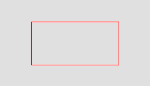 A rectangular outline with gimp