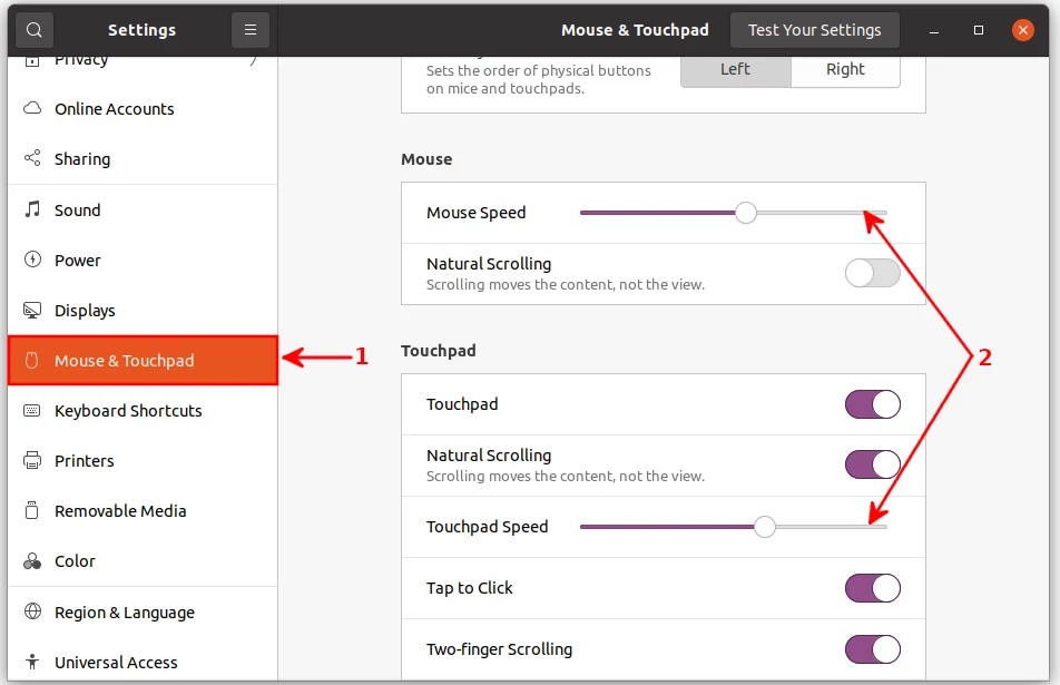 Adjusting mouse & touchpad pointer speed on Ubuntu Linux