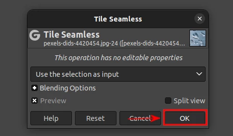 Applying seamless effect in GIMP
