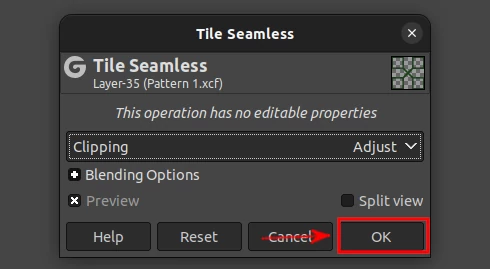 Applying seamless tiling effect in GIMP