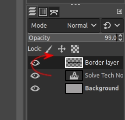 Changing a layer position in GIMP