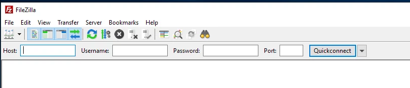 Connecting to an FTP account in FileZilla