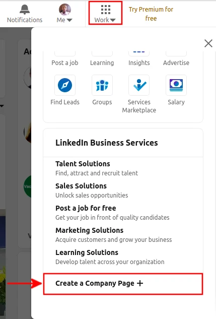 Create a LinkedIn Company page