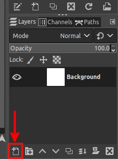 Creating a new layer in GIMP