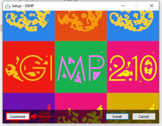 Customize GIMP installation on Windows