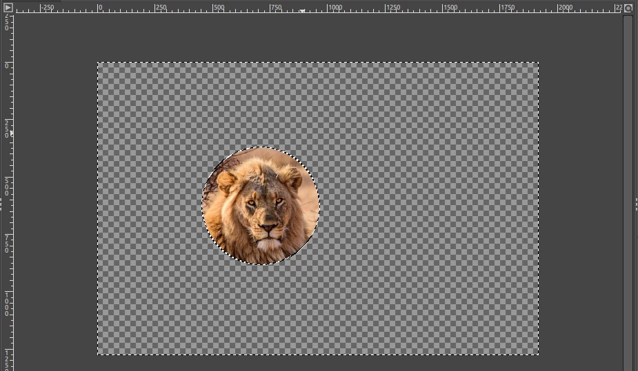 Erasing inverted selection on an image in GIMP