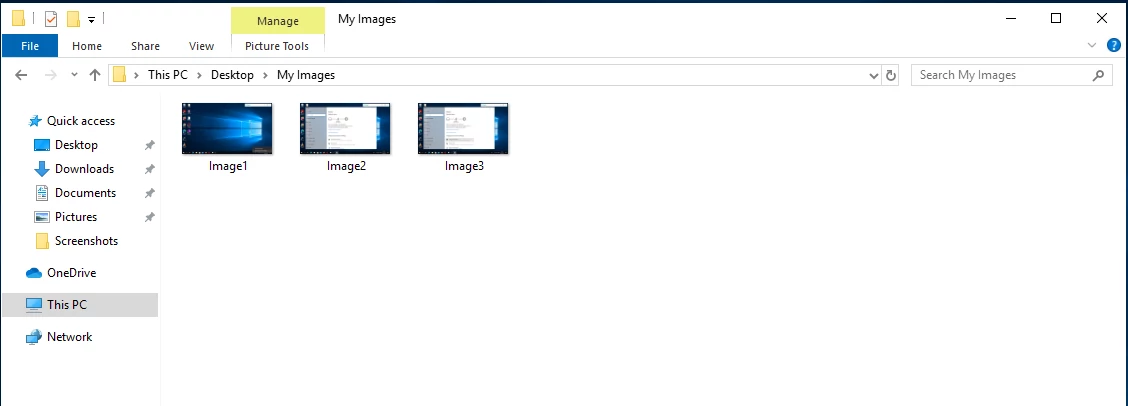 Files listing in Windows explorer