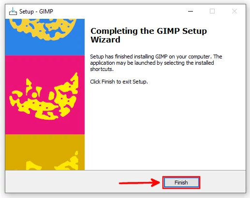 Finish GIMP installation on Windows