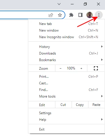 How to show the menu bar on Google Chrome