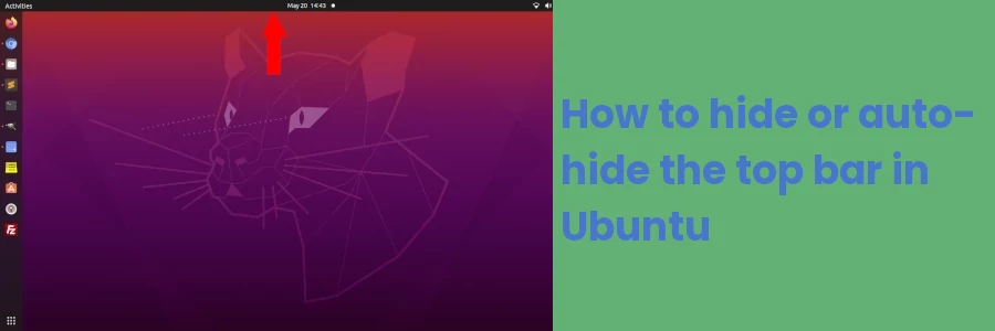 How to hide or auto-hide the top bar in Ubuntu