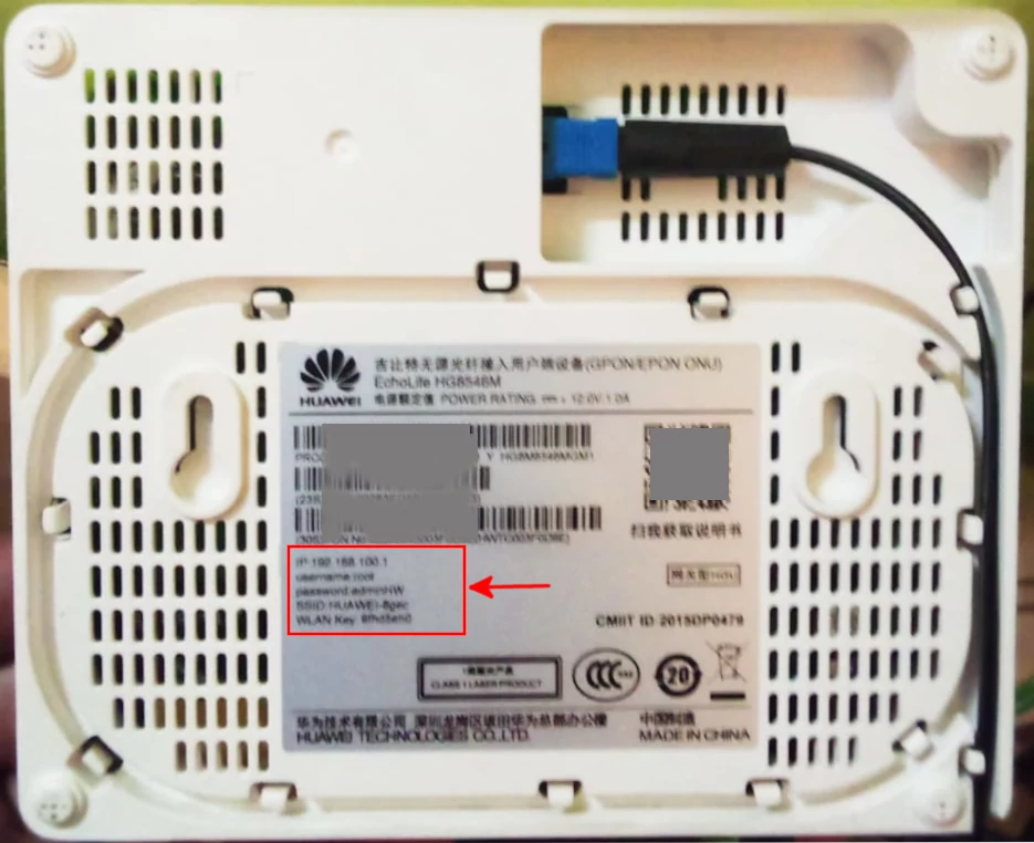 Huawei EchoLife HG8546M router