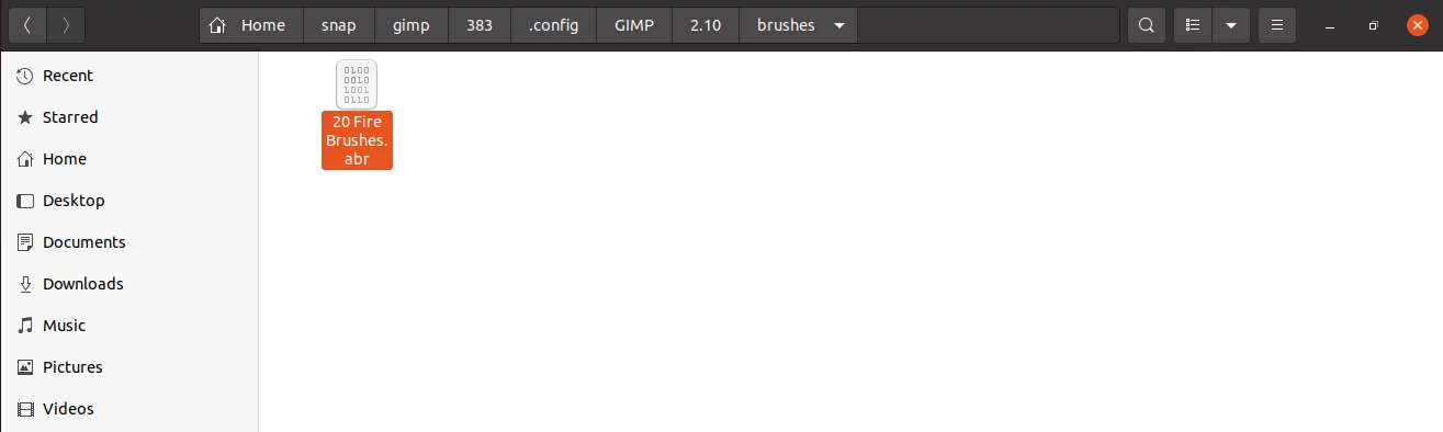 Installing brushes in GIMP