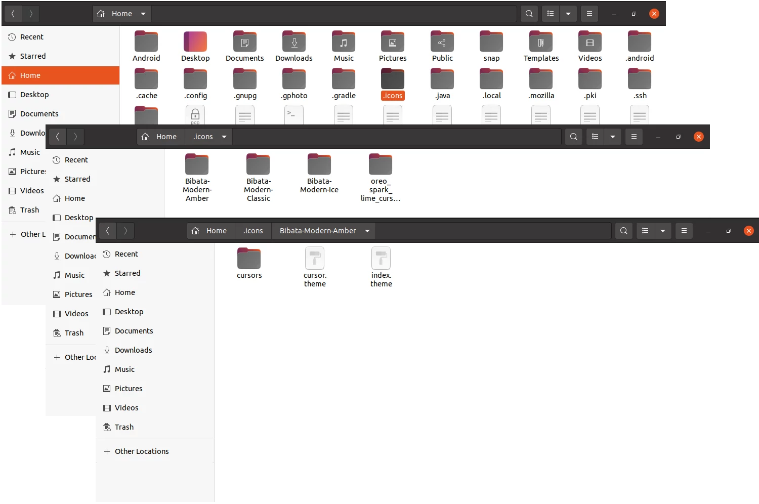 Installing cursor theme in Ubuntu