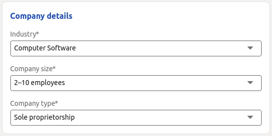 LinkedIn page company details