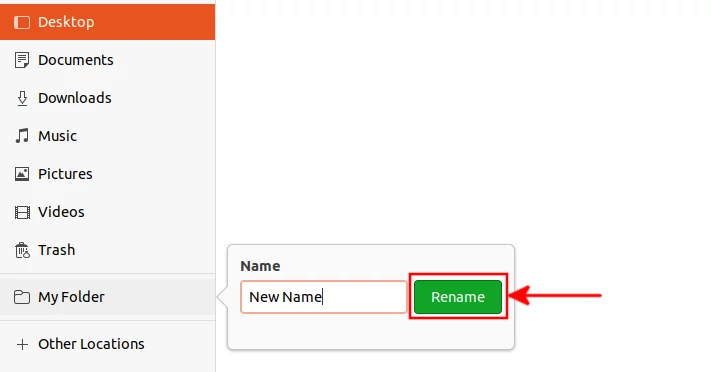 New Ubuntu File Manager bookmark name