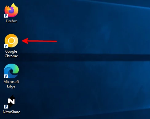 Newly changed Google Chrome icon on windows 10