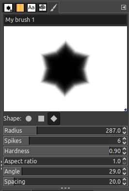 Parametric brush creation in GIMP
