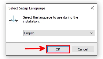 Selecting GIMP installation language on Windows