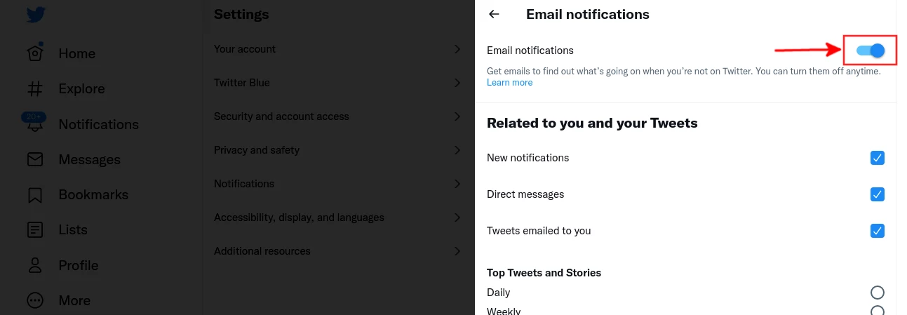 Turn off Notifications