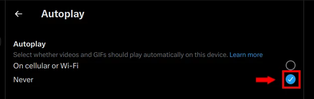 Twitter disabling autoplay