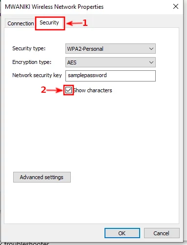 Viewing WiFi password on Windows