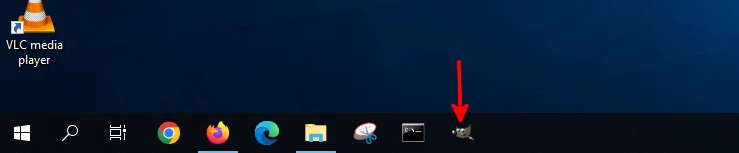 Windows taskbar GIMP icon